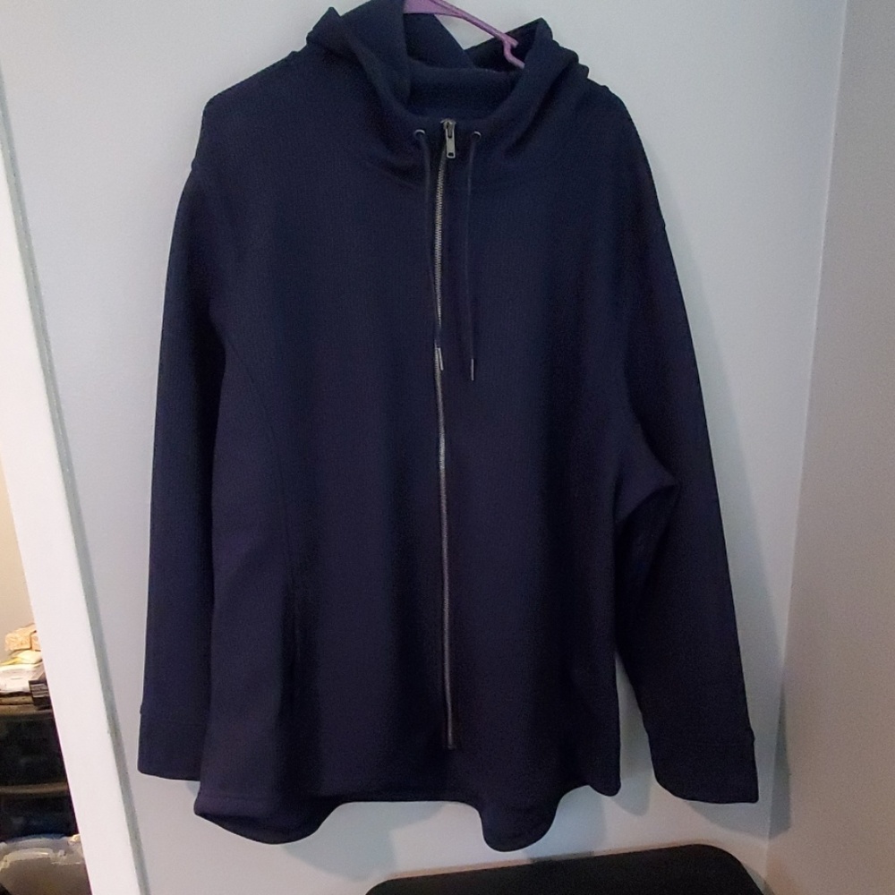 NWOT Navy Heavy Hooded Jacket